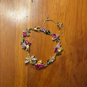 Kate Spade Floral Dragonfly Bracelet - great condition